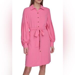 Calvin Klein Pink Long Sleeve Dress